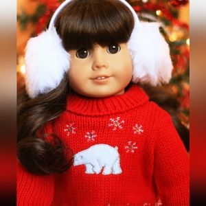 AG Set The Polar Bear Sweater Set My American Girl Red White Holiday Winter